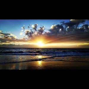 Sunset Beach Wall Print